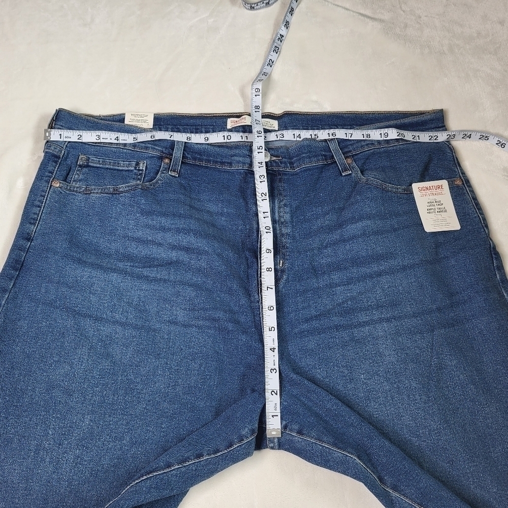 ❤️ Levi’s Cropped Heritage Plus Size Blue Jeans. Straight Loose Fit. 26W - Picture 5 of 12